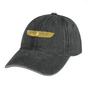 Berets Gold Winged Sundisc (sur noir) Cowboy Hat Homme de luxe Sun Hood Visor de plage pour hommes