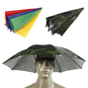 Bérets Golf Pêche Casquettes Camping Poisson Soleil Jour En Plein Air Pliable Parapluie Chapeau Chapeaux Casquette Tête Mains Libres 2022