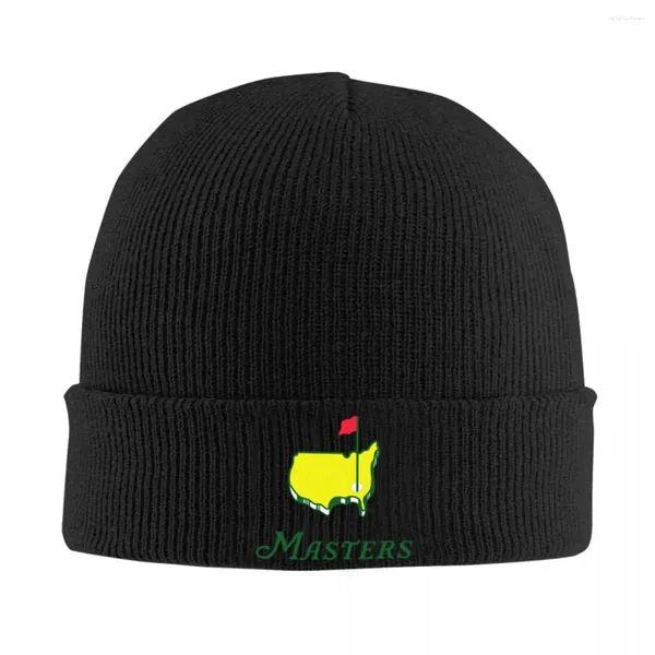 Bo Berets Golf Masters Tournament Logo Gaanie para hombres Mujeres Cálidos de sombrero de punto de invierno