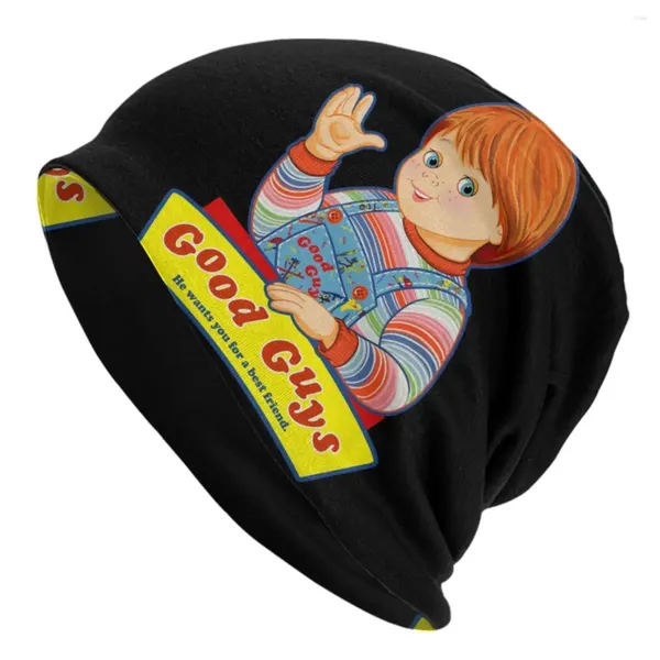 Boinas Good Guys Chucky Art Bonnet Sombrero de punto Hombres Mujeres Hip Hop Unisex Niño Juego Muñeca Cálido Invierno Gorros Cap