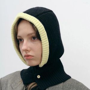 Bérets belle petite minorité cagoule femmes chapeau hiver chaud mode VINTAGE personnalité Cachemire casquettes pour femme