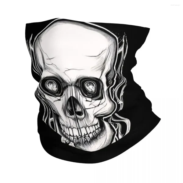 Boinas Góticas Muerte calavera de pañuelo Cubierta de cuello impreso Bufanda Balaclava Balaclava Pesca unisex para adultos lavable