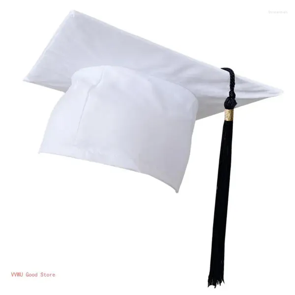 Bérets pour cérémonie de remise des diplômes, chapeau, accessoires de fête pour diplômés de l'université, 2024