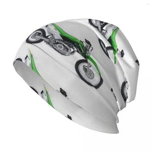 Boinas Green Dirt Bike Elegante Stretch Knit Slouchy Beanie Cap Multifunción Skull Hat para hombres Mujeres