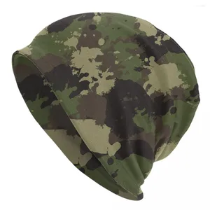 Boinas Camuflaje militar verde Skullies Gorros Sombreros Ejército Camo Cool Hombres Mujeres Street Caps Cálido Gorro de punto de doble uso