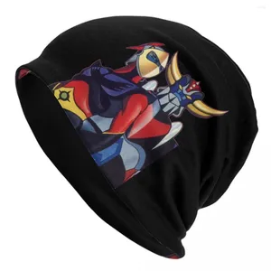 Bérets Grendizer Goldrake UFO Robot Bonnet Chapeau Tricot Hommes Femmes Cool Unisexe Adulte Anime Hiver Chaud Skullies Bonnets Casquettes