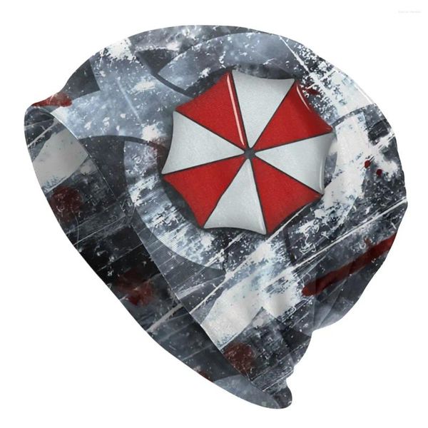 Boinas Grey Umbrella Corporation Unisex Bonnet Thin Hip Hop Sombreros de doble capa para hombres Mujeres