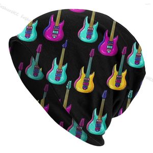 Berets Guitar Piano Drum Thin Skullies Bons de mode Caps de mode pour hommes Femmes Ski Bonnet