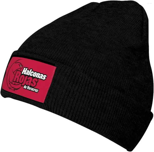 Bérets Halcones-Rojos-Veracruz-Basketball Unisex Skull Cap Beanie Hat Knit Warm Black