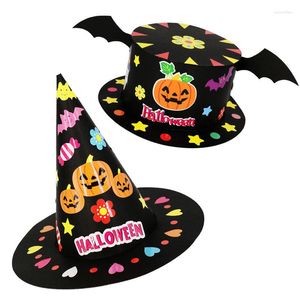 Berets Halloween Diy Hat Children's Educational Handmade Toy Cartoon Gift Holiday Party Decoration Hats