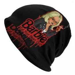 Berets Halloween Eat Your Heart Out Skullies Beanies Caps Unisex Outdoor Inverno Quente Tricô Chapéu Adulto Criança Play Horror Bonnet Chapéus