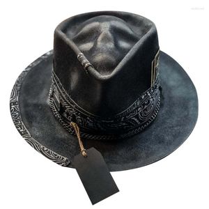 Bérets Halloween crâne chapeau de cowboy fantasmagorique et élégant ornement de couvre-chef