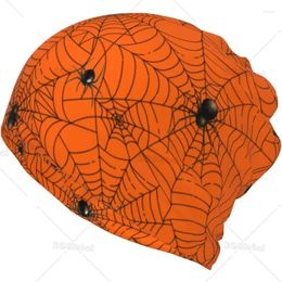 Bérets Halloween Spider Web Slouchy Beanie Hat Baggy Chemo Bonnets Cap Stretch Écharpe Head Wrap Hip Hop Chapeaux Pour Hommes Femmes