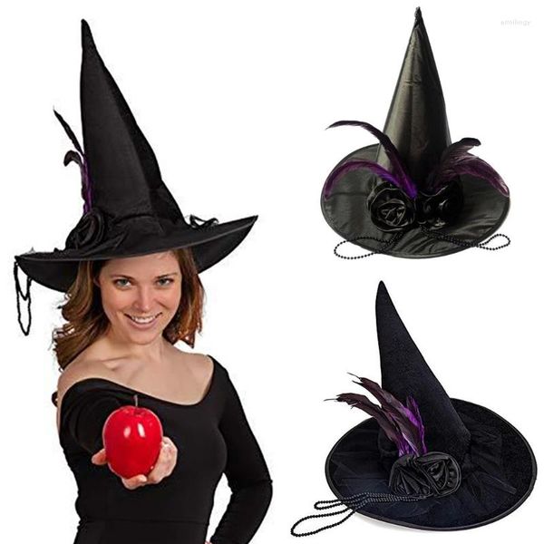 Bérets Halloween Sorcière Chapeau Pour Enfants Adultes Parti Cosplay Costume Props
