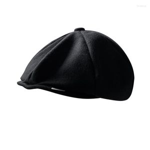 Bérets faits à la main avec lame hommes noir Sboy casquette décontracté femmes printemps automne Vintage pour hommes BLM341