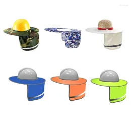 Beretten harde hoeden Sunshade met reflecterende strip brede nekbeschermende zonschaduw voor veiligheidshelmen accessoire