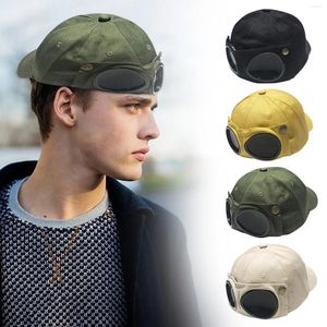 Bérets chapeau pour hommes, tendance, lunettes à visière, Style de rue, lunettes de soleil polyvalentes, casquette de Baseball Sombrero