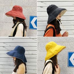 Berets Hat for Wommen Summer Koreaanse versie oof wtravel Sun hoeden zonnebrandcrème UV Big langs de dubbelzijdige Fishermancap