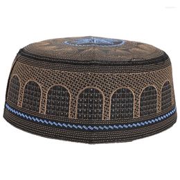 Berretti Cappello Berretto da Preghiera Musulmano Eid Berretto Ricamato Islamico Ramadan Culto Kufi Maleheadwear Per