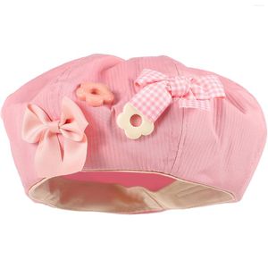 Bérets Chapeau Peintre Printemps Eté Béret Femme Française Tissu Femme Miss Femme Rose