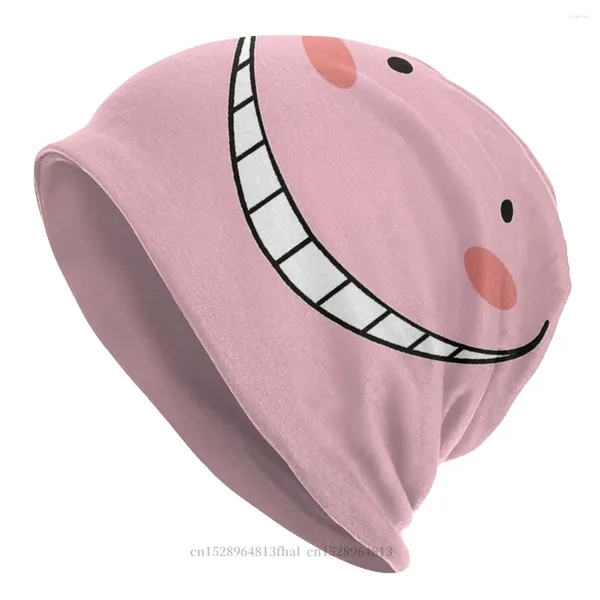 Bérets Chapeau Rose Koro Sensei Printemps Bonnet Casquettes Pour Hommes Femmes Assassinat Classe Octopus Enseignant Skullies Bonnets Bonnet Doux Chapeaux