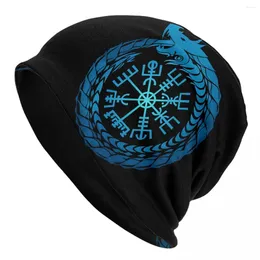 Bérets Hat Vegvisir Jormungandr World Serpent Caps extérieurs pour hommes Skullies Bons de ski Ski Soft Bonnet