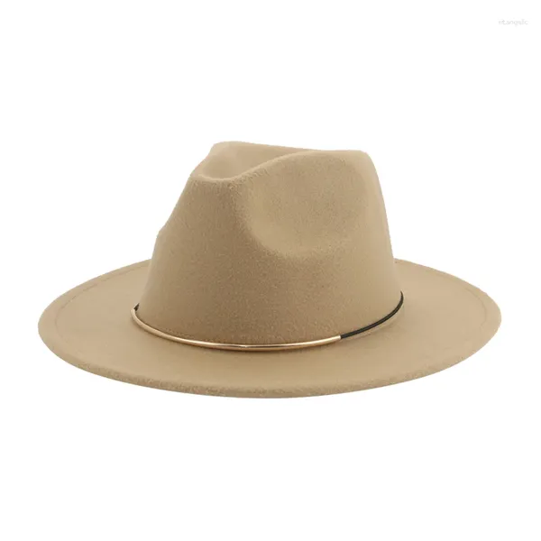 Bérets Chapeaux pour femmes Fedoras Hat masculin panama largeur large groupe solide de mariage formel homme hiver pamelas y tocados para bodas