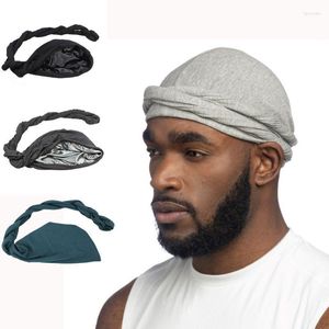 Bérets foulard pour hommes envelopper solide coton Bonnet casquettes National élastique bandeau casquette décontracté