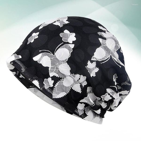 Bérets Head Wrap Bonnet de couchage Accessoires pour cheveux Coton Hijab Femmes Chapeaux d'été Chimiothérapie