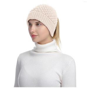 Beretten Hoofddeksel Gebreide damesstaart Cap Keep hoed Winter Casual Warm Baseball Caps Star HT Tophoeden voor vrouwen