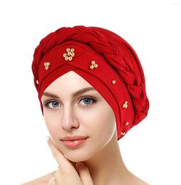 Berets Headscarf Headwear Turban Cap Breded Wrape Women Braid Hat Baseball Cap