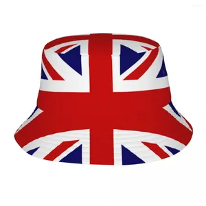 Bérets Heads British Flag Union Jack Merchandise Bucket Bucket Sun Hat UK Great Britain United Kingdom Bob Fishing