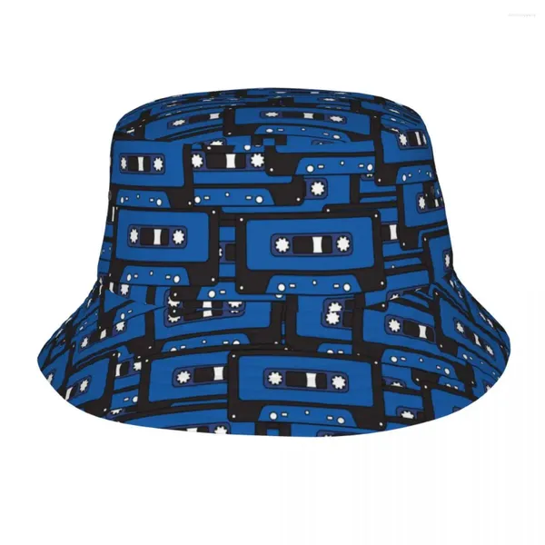 Bérets couvre-chef rétro Cassette Tape Merch, chapeau seau pour hommes et femmes, chapeaux de soleil, vieux Audio Panama, Protection UV, pêcheur