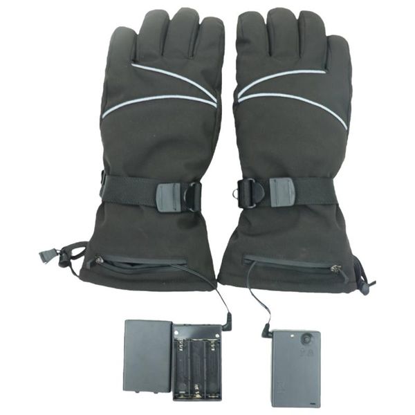 Bérets Gants Chauffants Pour L'hiver Batterie Cas Handback Garder Au Chaud Camping Gants ChauffantsBérets