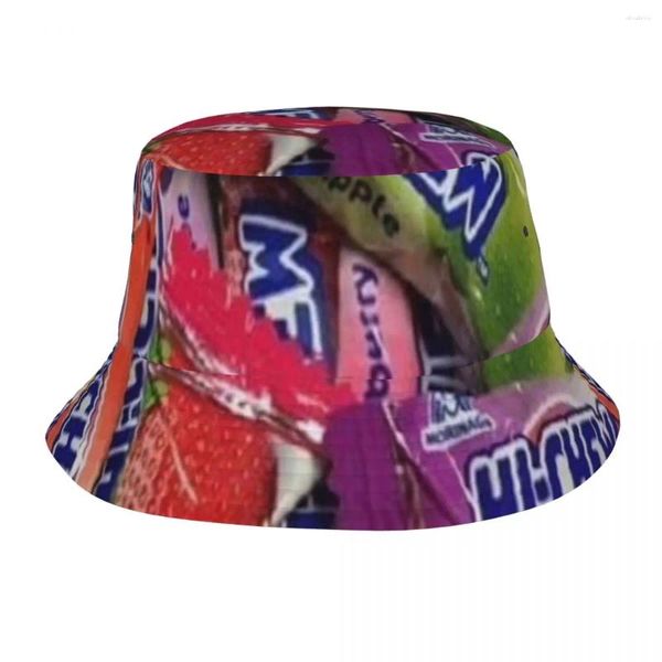 Bérets Hi-Chew Hat de seau Sweet Candy Capes pêcheurs extérieurs Houstable Chapeaux de crème solaire pour hommes