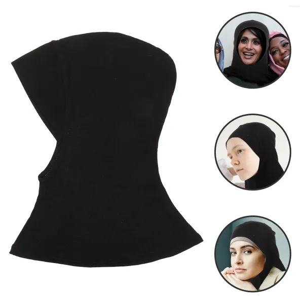 Bérets Hijab pour sous-capuchon réglable musulman sous écharpe cou couverture Bonnet chapeaux islamiques femmes chapeau