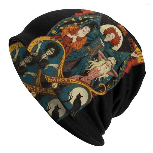 Bérets Hocus Pocus Sanderson Sœurs Bonnet Halloween Bonnet Bonnet Femme Chapeaux À Tricoter Ski Sorcière Salem Film De Masse Bonnets Unisexe