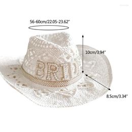 Boinas Hollow Out Bride Letter Cowgirl Hat Novelty Cowboy Summer Beach Fantazos Western Fancy Drop 3036