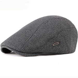 Beretten HT26 Beret Cap Autumn Winter Hat S voor mannen Vrouwen verstelbare Ivy Sboy plat hoog Kwaliteit vaste gebreide 230509