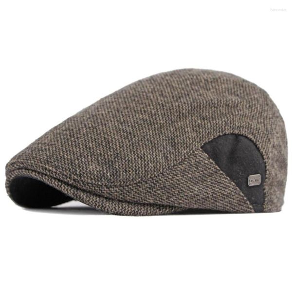 Boinas HT4252 Otoño Invierno Sombrero Boina Gorras para hombres Mujeres Vintage Artista Pintor Lana Hombre Mujer Ivy Sboy Flat Cap