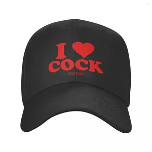 Baretten I Love Cock... Vechten Pet Polyester Cap Trendy Praktisch Sport Leuk cadeau