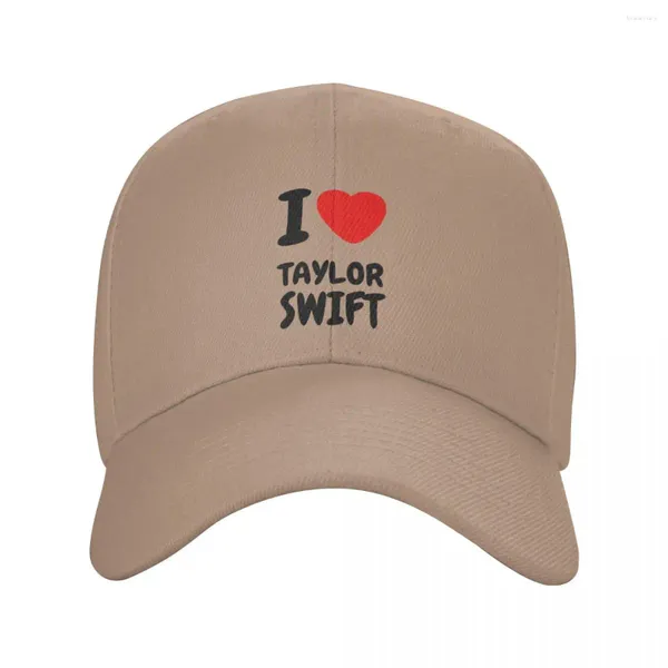 Bérets I Love Taylor Casquettes de baseball unisexe Hip-Hop Trucker Hat Swiftie Music Hats Casquette de sport réglable Snapback Automne