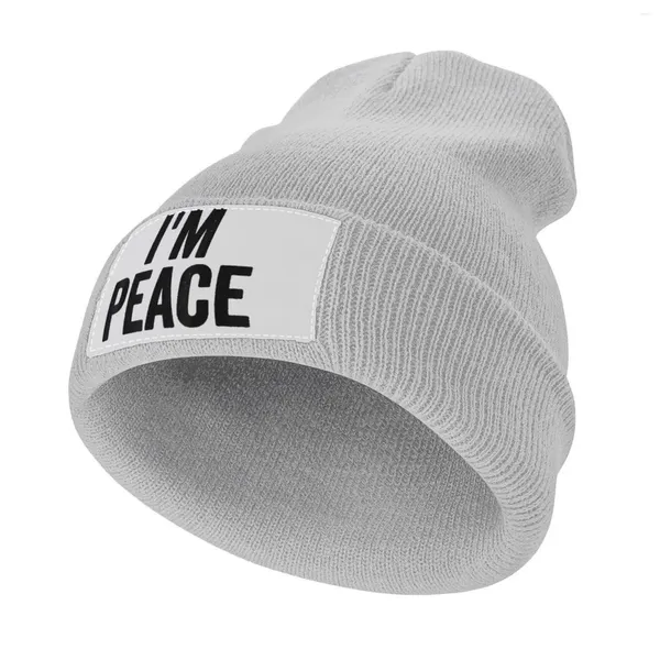 Boinas SOY PAZ - VENGO EN Pareja divertida Gorra de punto a juego Sombreros de camionero Sombrero Hombre Gorras de lujo para hombre Mujer