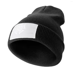 Bérets Iatse White Classic Bonnet tricoté Casquettes tactiques militaires Casquette de rugby pour hommes et femmes