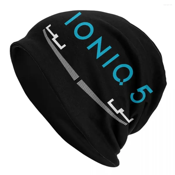Bérets Ioniq 5 Grill avant emblématique et logo en bleu chaud bonnet tricoté hip hop bonnet chapeau automne hiver bonnets en plein air chapeaux pour hommes femmes