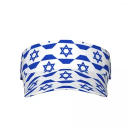 Berets Israël vlag Ademend luchtzon hoeden mannen vrouwen vizier uv bescherming top lege solide sport tennis golf zonnebrandcrème cap