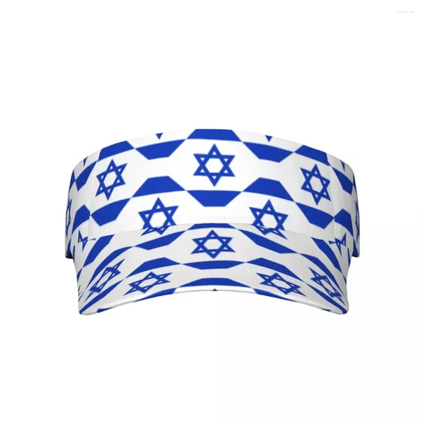 Beretas Bandera de Israel Aire Air Sun Hats Hombres Mujeres Visor UV Protección UV Top vacío Sólido Sports Tennis Golf Sunsco de protección solar