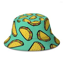 Baretten It's Taco Time Fisherman Hats Boys Girls Awesome Food Spring Bucket Hat Decoratieve Panama Sun-Proof