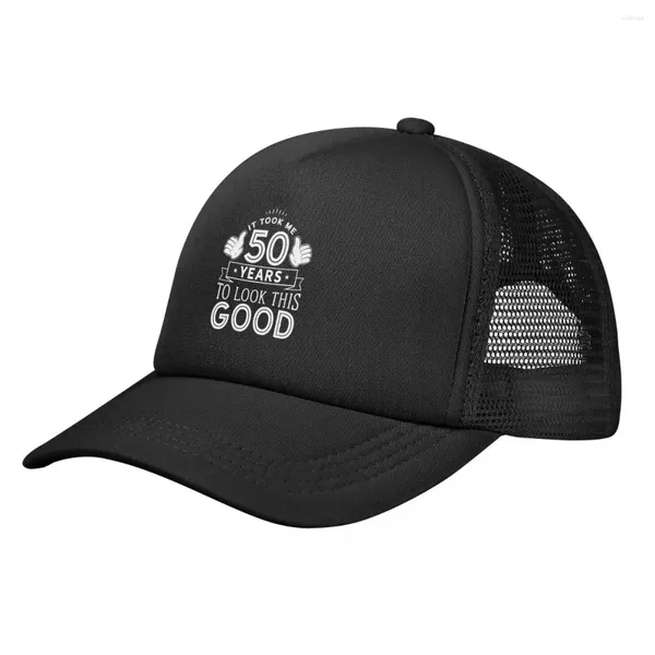 Boinas Tomó 50 años para mirar Eaves Gorra de béisbol Verano Malla transpirable Deporte All-Match Protección solar Escudo Malla de los hombres-Back