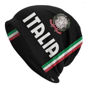 Berets Italie National Italia Sport Team Design Italian Flag Backs Women's Bons de chimiothérapie imprimé Pile extérieure Turban respirant